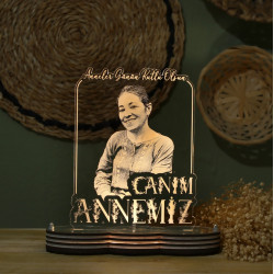 Canım Anneme Hediye Fotoğraflı 3d Lamba