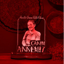 Canım Anneme Hediye Fotoğraflı 3d Lamba